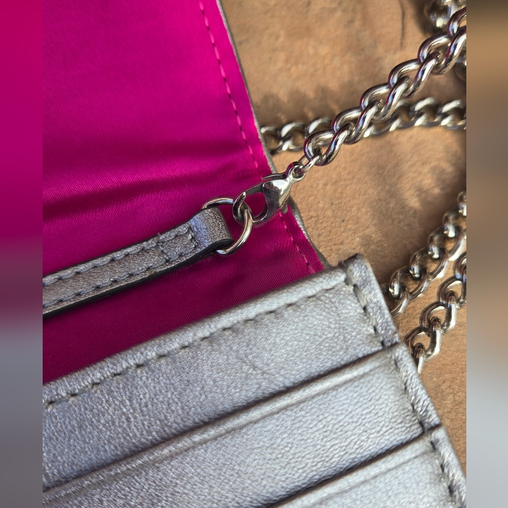 Coach Pink and Silver Vintage 2009 Wallet With Shoulder Strap - Picture 9 of 12